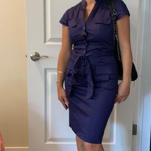 H&M Women's Sleeveless V-Neck Purple Dress Size XS